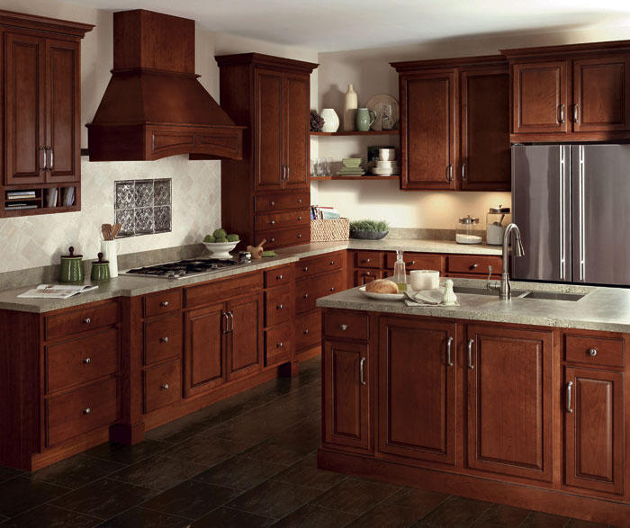 Homecrest Kitchens, Pictures Of Traditional Kitchens With Cherry Cabinets In Jordan